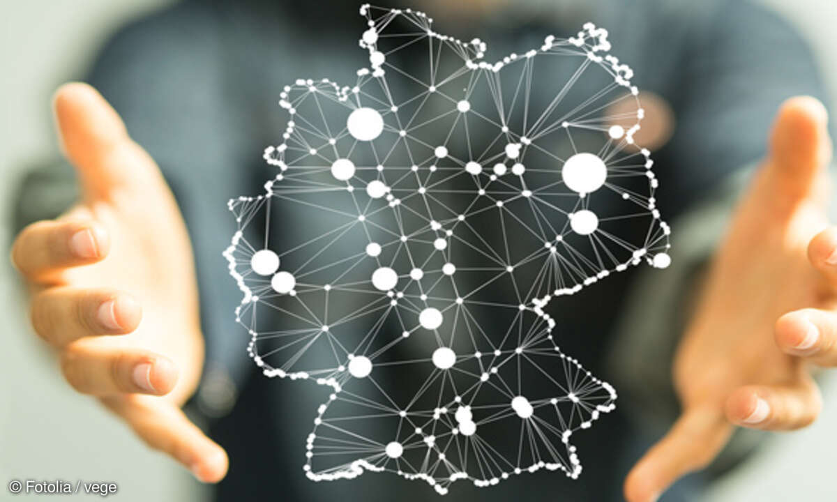 Deutschlandkarte als Netzwerk