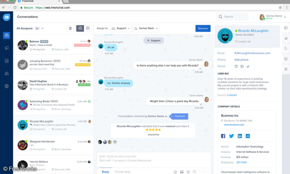 Freshchat Inbox