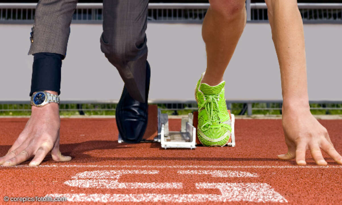 Sportler und Businessman