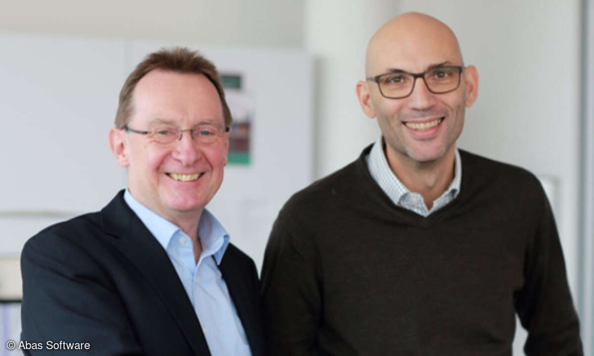 Werner Strub und Baris Ergun von Abas Software