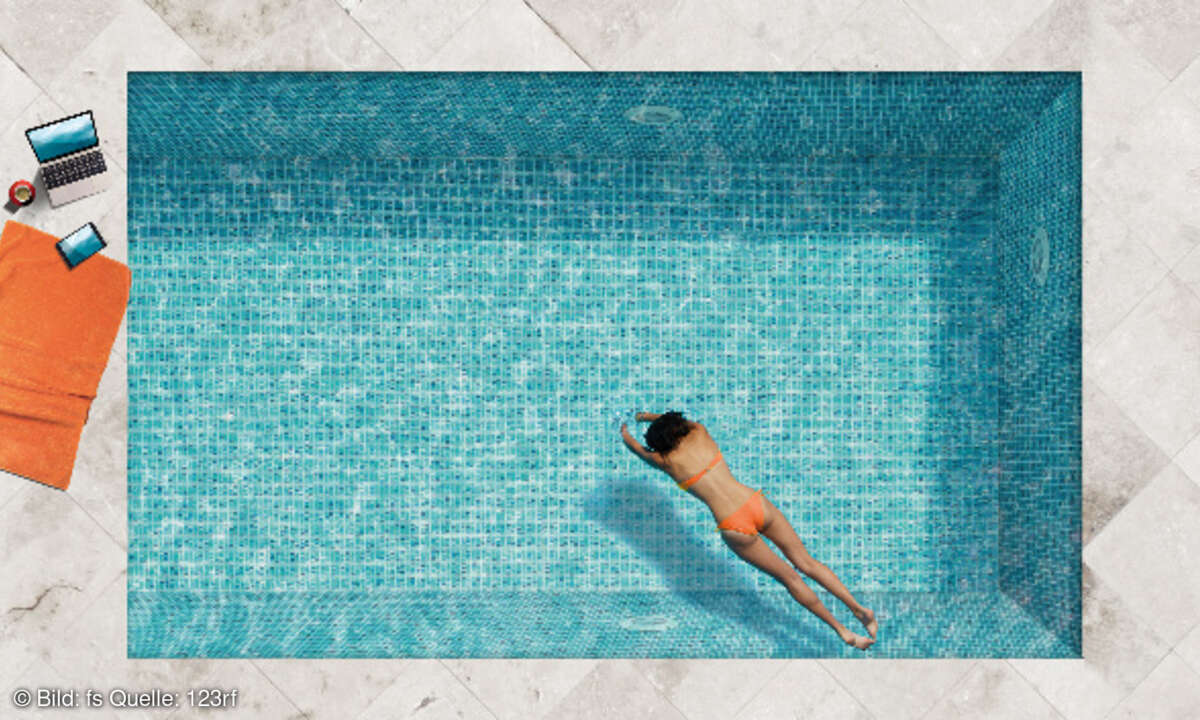 Swimmingpool Homeoffice