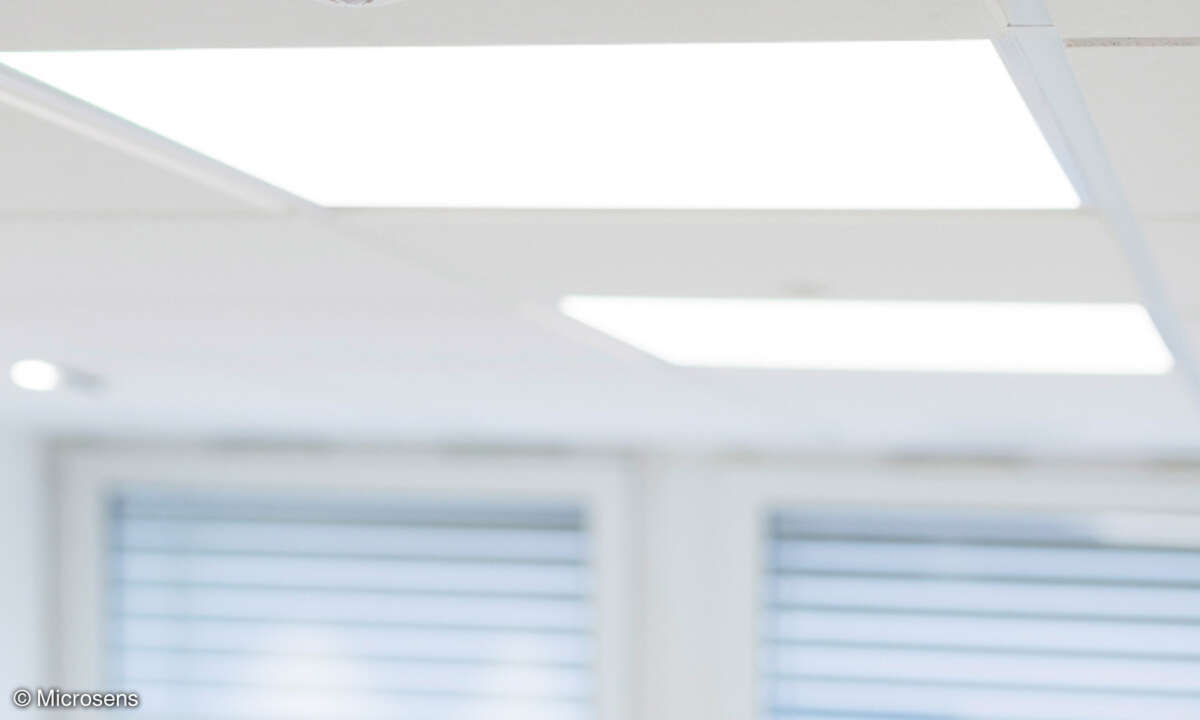 Smart Building LED-Panels und Lichtsensoren Microsens