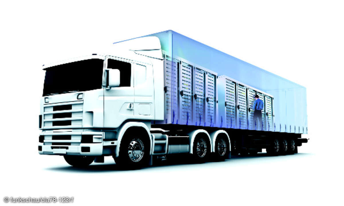 Lkw mit Servern