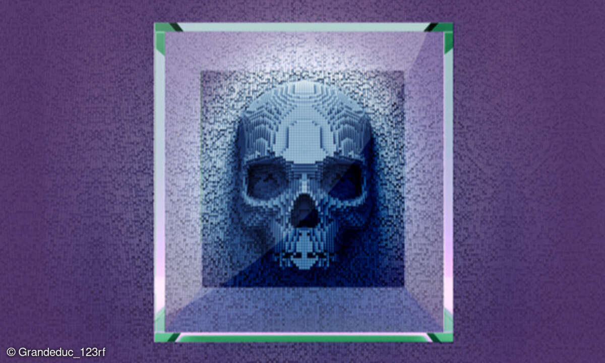Totenkopf in 3-D-Optik