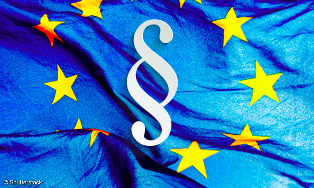 Europafahne mit §-Symbol