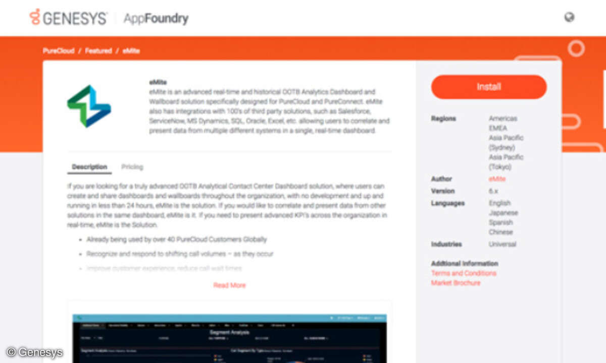 Genesys AppFoundry Screenshot