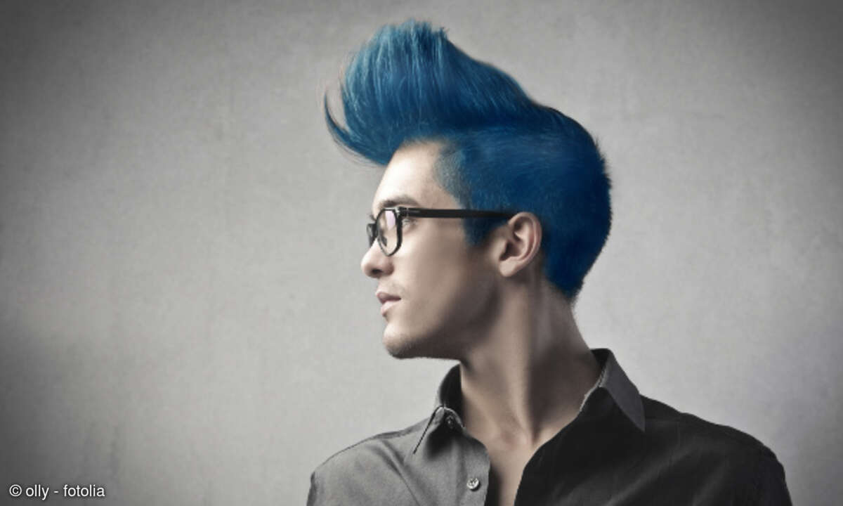 Blaue Haare