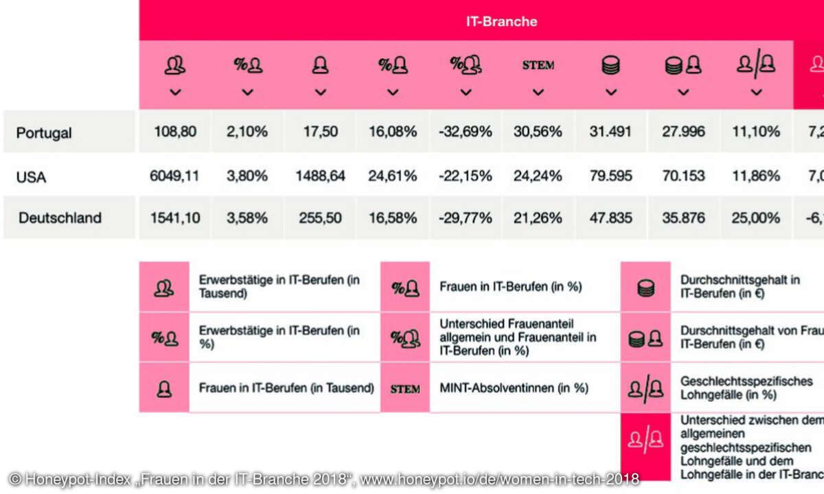 Frauen in der IT-Branche 2018, Gender Gap