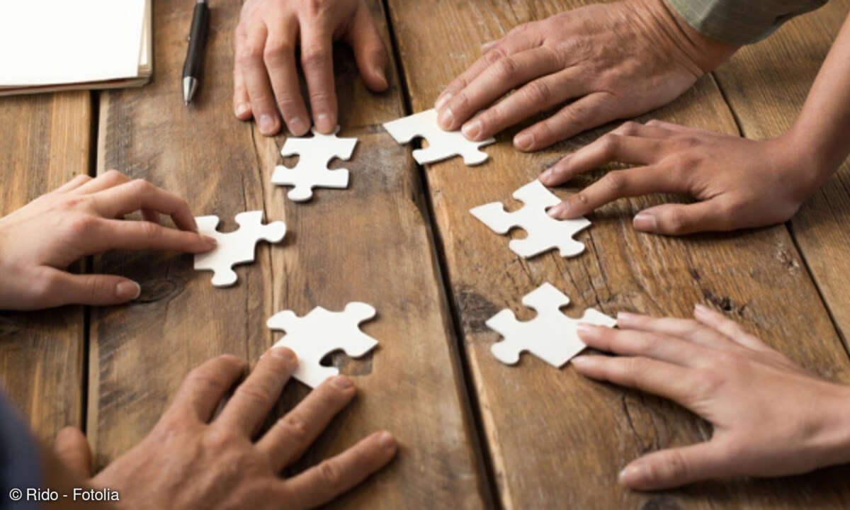 Puzzelteile zusammenfügen