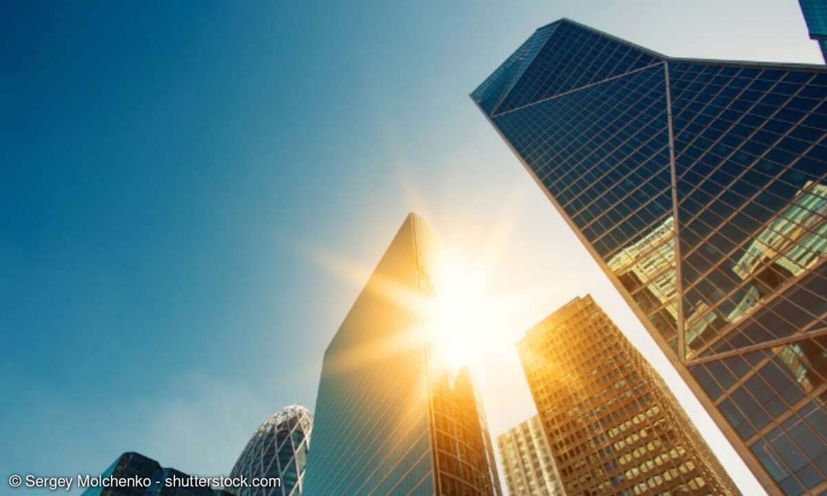 Skyskraper Sonnenlicht
