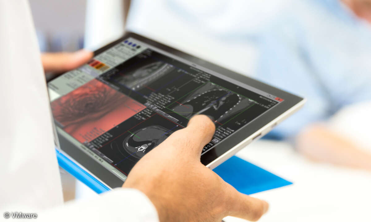 VMware Studie Umfrage Arzt Tablet