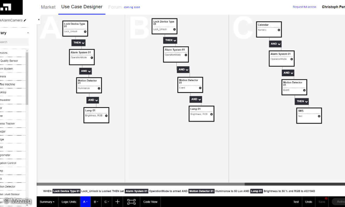 Use Case Designer Mozaiq Screenshot