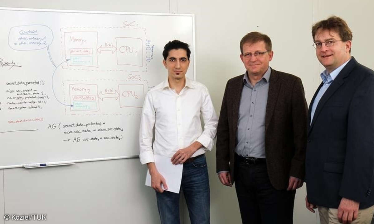 Technische Universität Kaiserslautern (TUK) Forscher Mohammad R. Fadiheh, Professor Wolfgang Kunz und Dominik Stoffe
