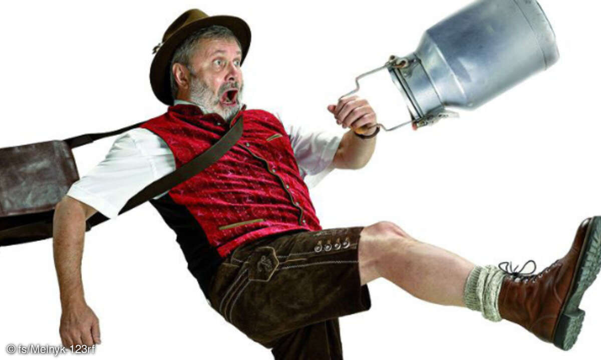 Bauer Milchkanne