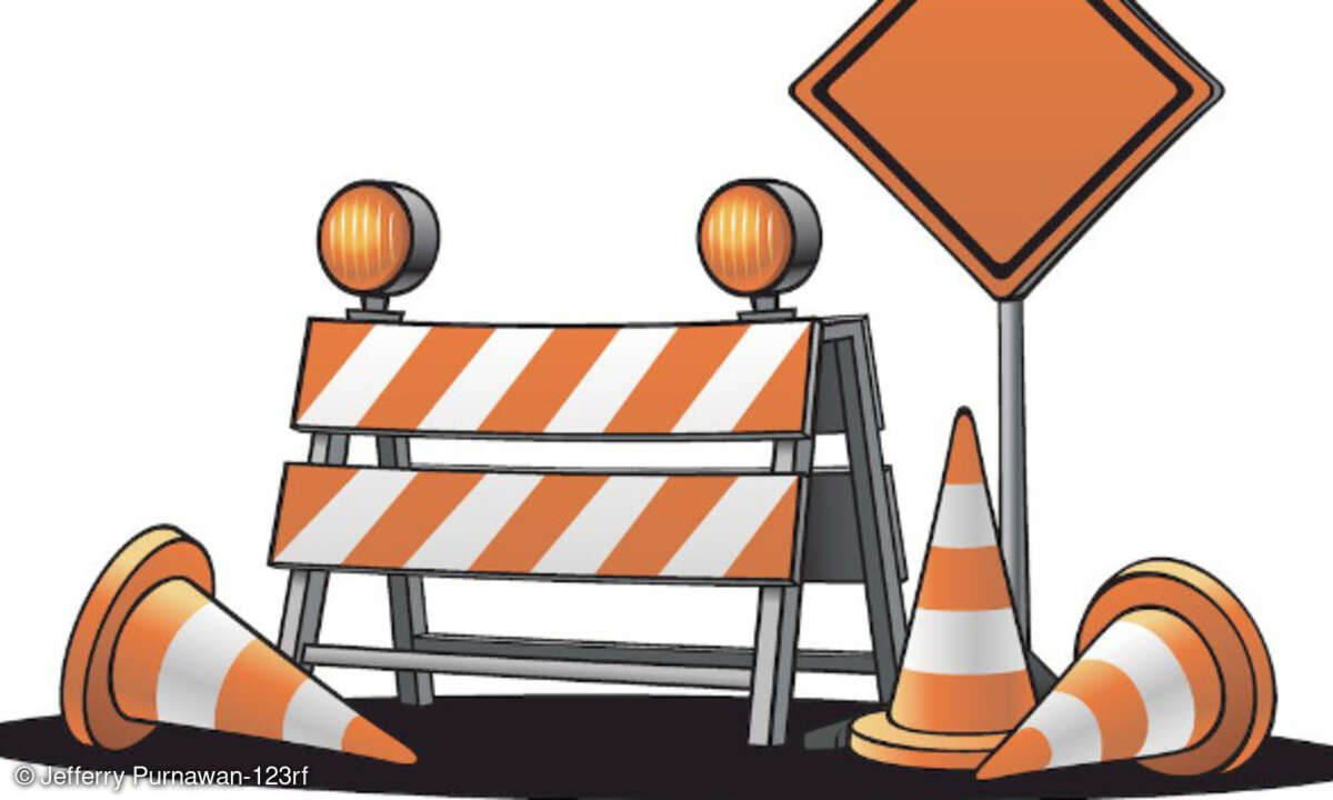Umleitung Baustelle Straßensperre
