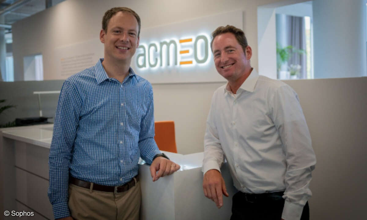 Henning Mayer von Acmeo mit Michael Gutsch von Sophos