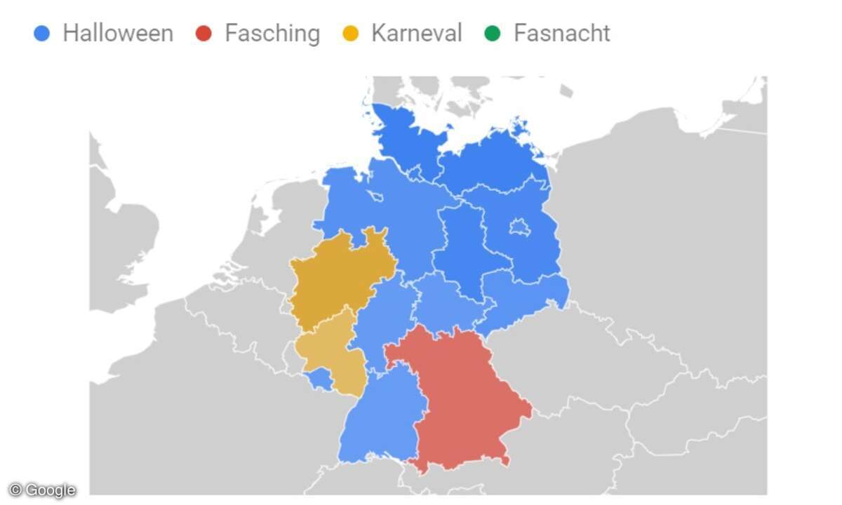 Suchanfragen Google zu Halloween