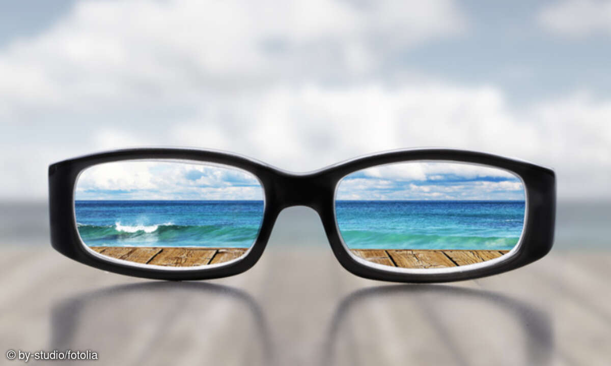 Klar sehen Brille