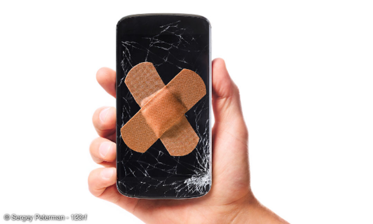 Handy mit kaputtem Display