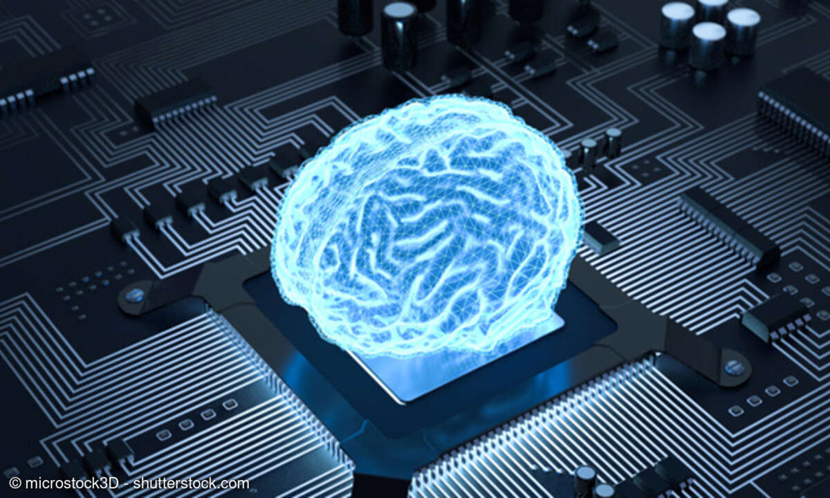 3D-Illustration des Gehirncomputers