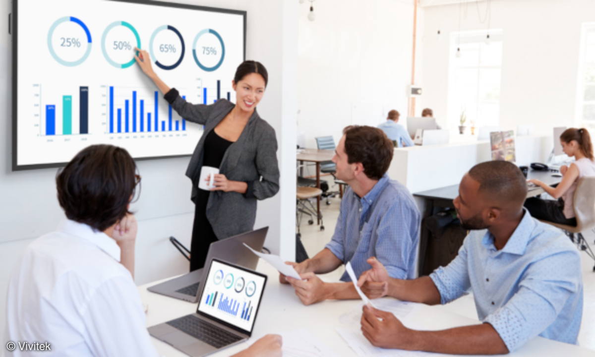 All-in-One Collaboration- und Digital Signage-Display NovoConnect von Vivitek.