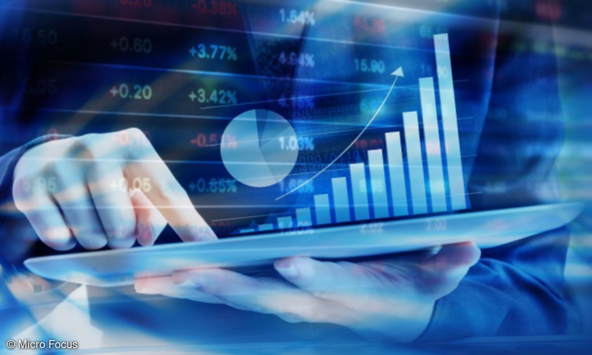 Micro Focus, digitale Transformation, digitalisierung, tablet, statistik, bilanz