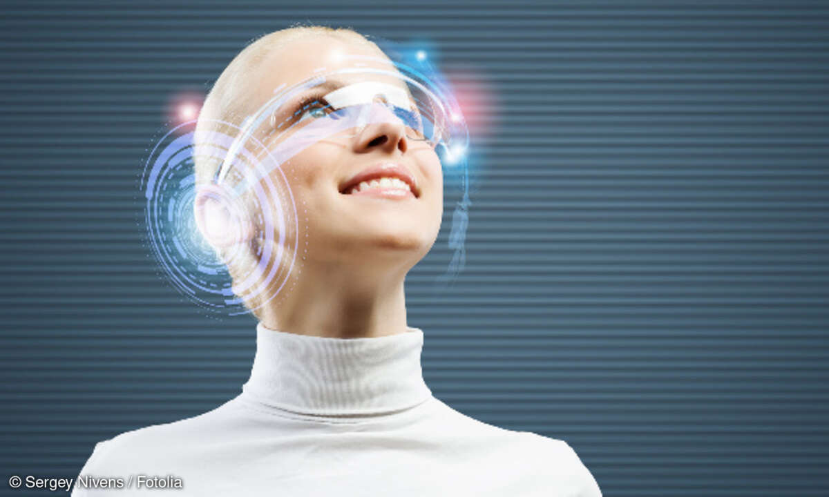 Sergey Nivens, Frau mit futuristischem Headset