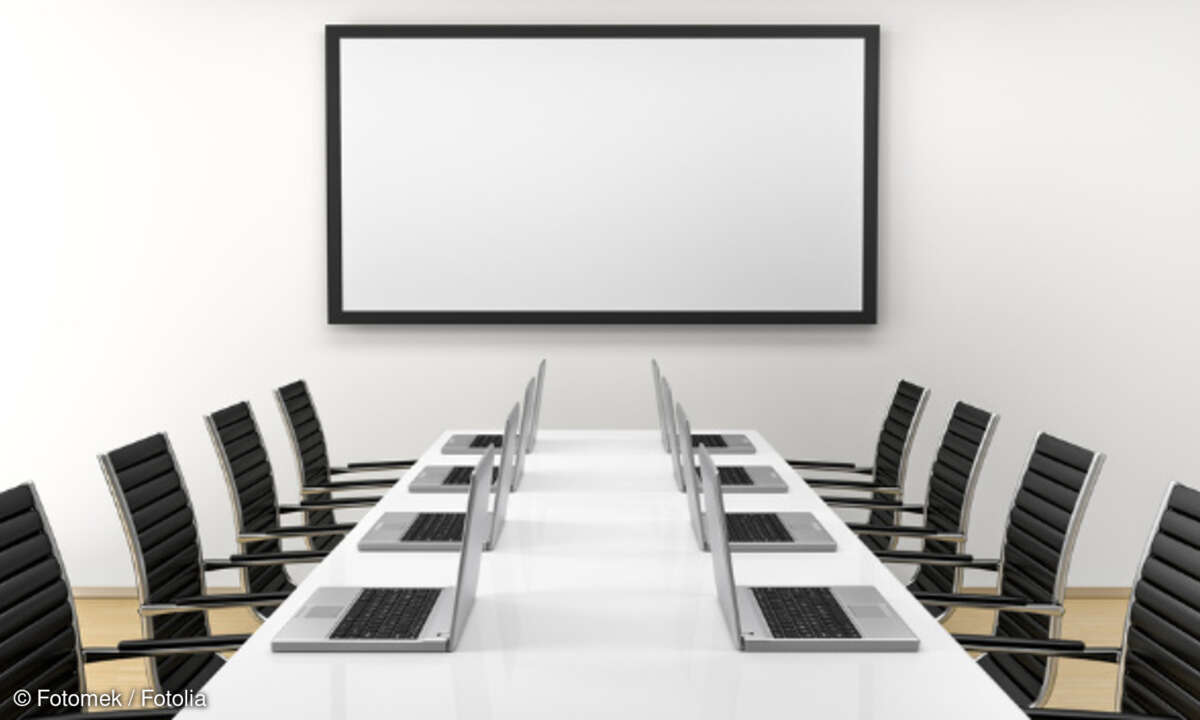 Konferenzraum, Bildschirm