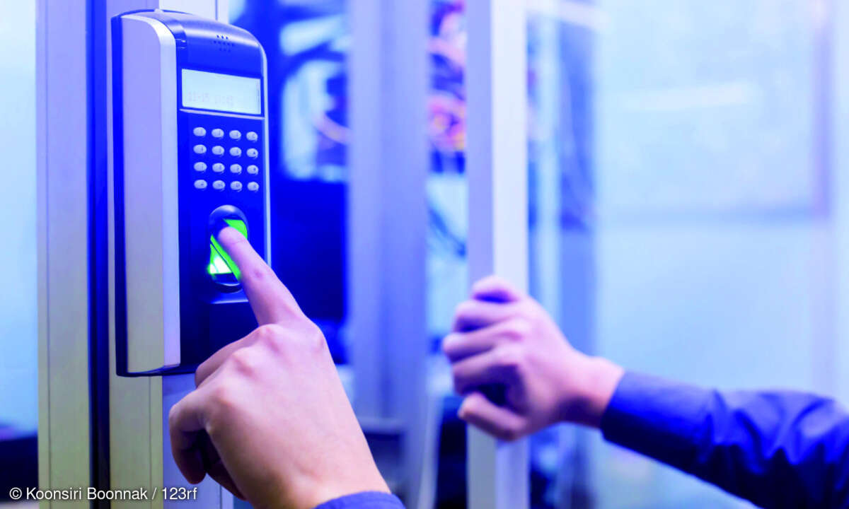 Rechenzentrum, Sicherheit, Zutrittskontrolle, Fingerabdrucksensor
