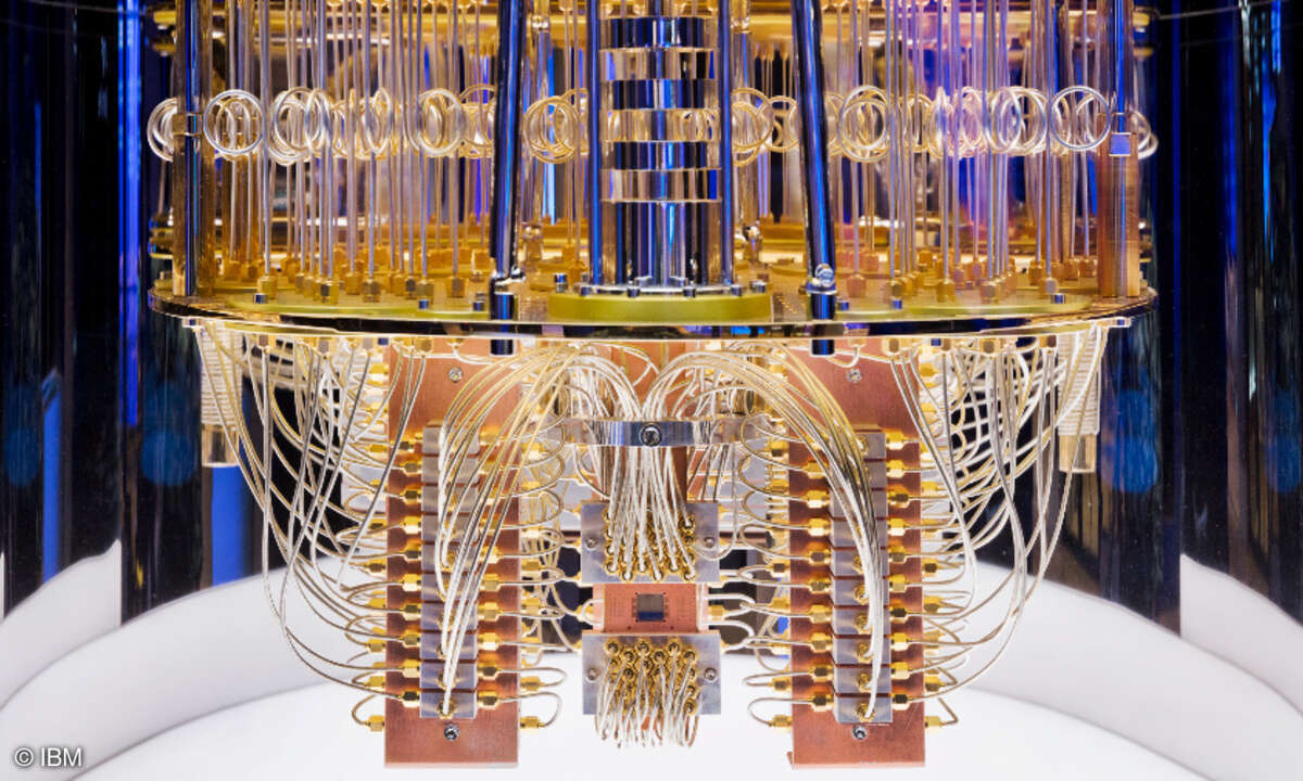 IBM Quantum Computer Interior of IBM Quantum computing system.