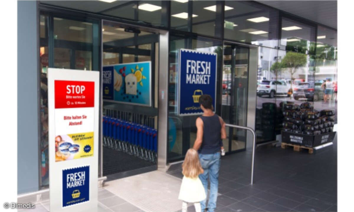 Dimedis Digital Signage Zutrittskontrolle