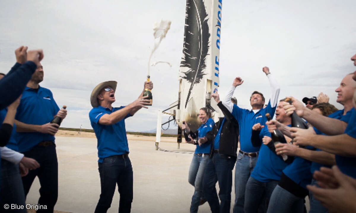 New Shepard, Feier nach Landung, Jeff Bezos