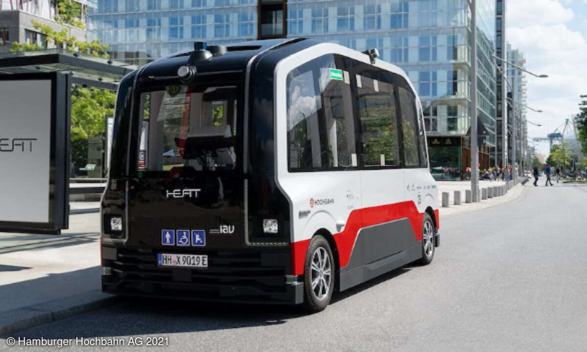 HEAT, autonom fahrender Kleinbus in der Hamburger Hafencity