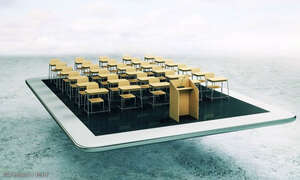 Klassenzimmer auf einem Tablet