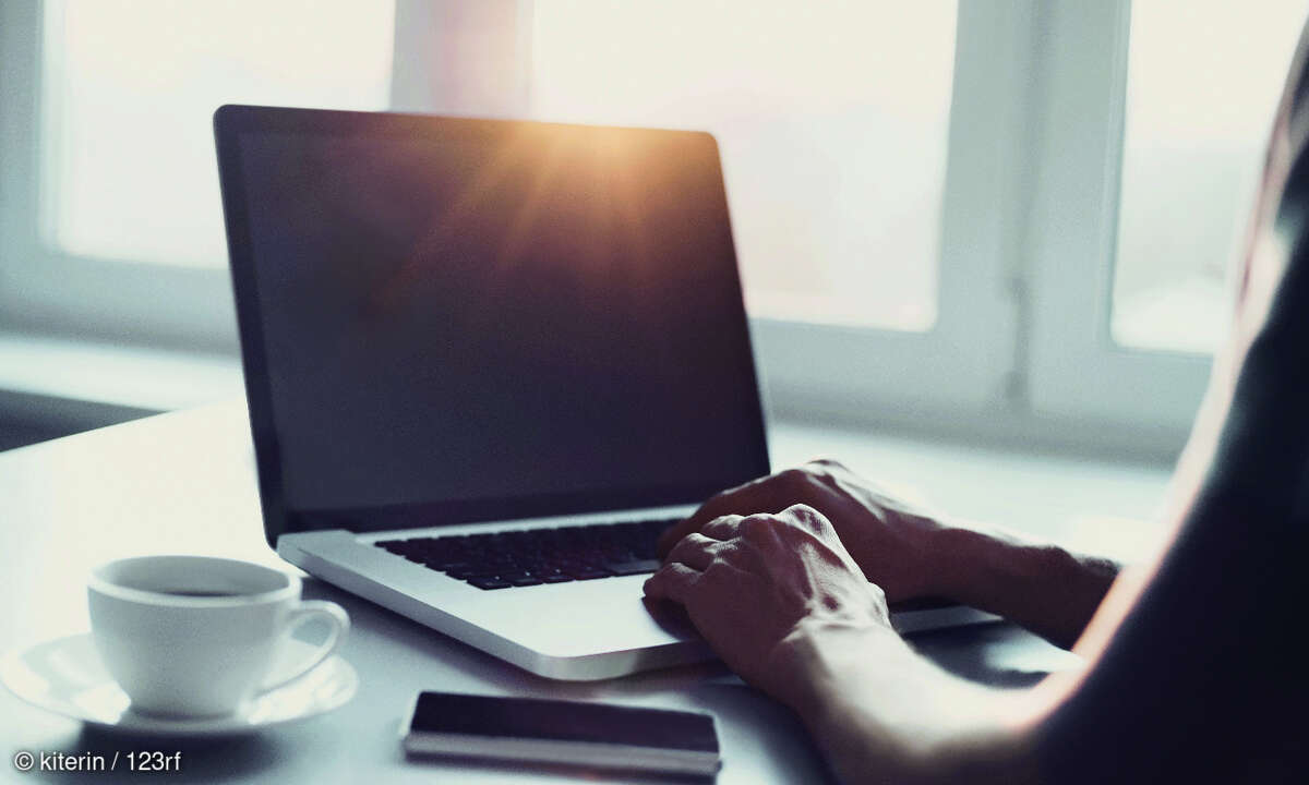 Arbeiten am Laptop