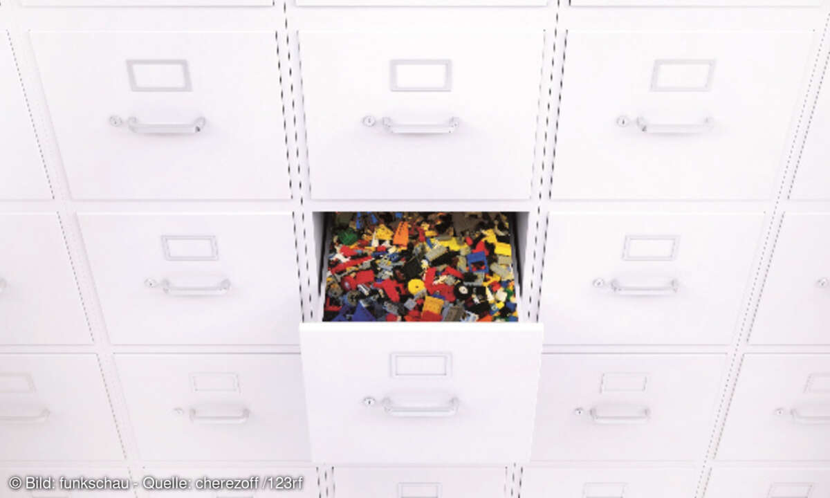 Aktenschrank, Baukasten, Bauteile