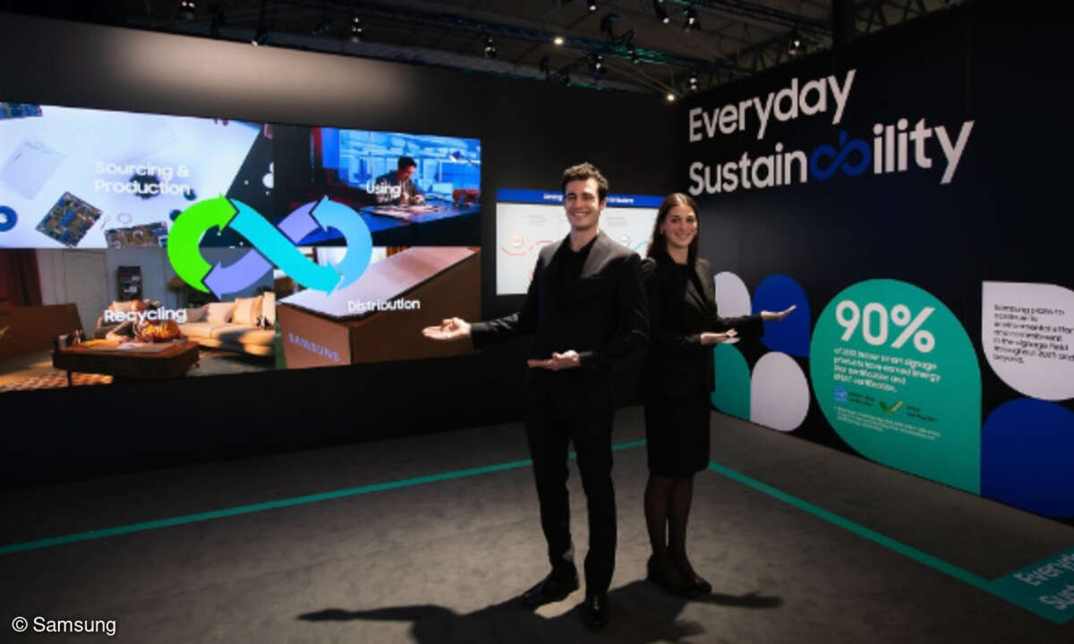 Samsung Nachhaltigkeitszone auf der ISE 2023