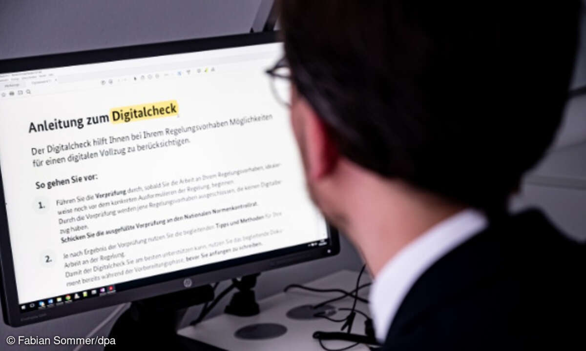 Digitalcheck Gesetzentwürfe