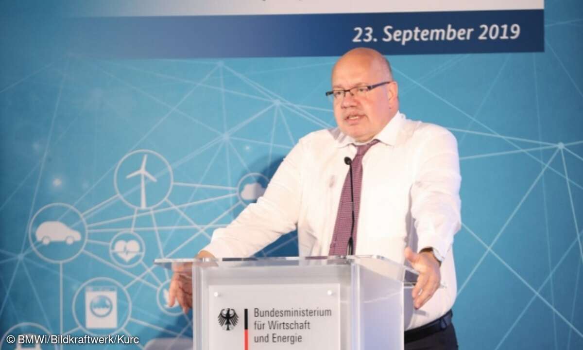 Peter Altmaier, Bundesminister für Wirtschaft und Energie, spricht auf der Konferenz „Mega-Ökosystem Smart Living“, die das BMWi am 23. September gemeinsam mit der Wirtschaftsinitiative Smart Living in Berlin veranstaltet hat.