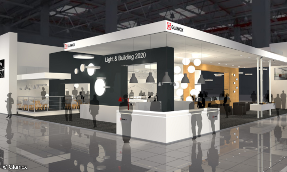 Der Glamox Messestand für die Light + Building 2020.