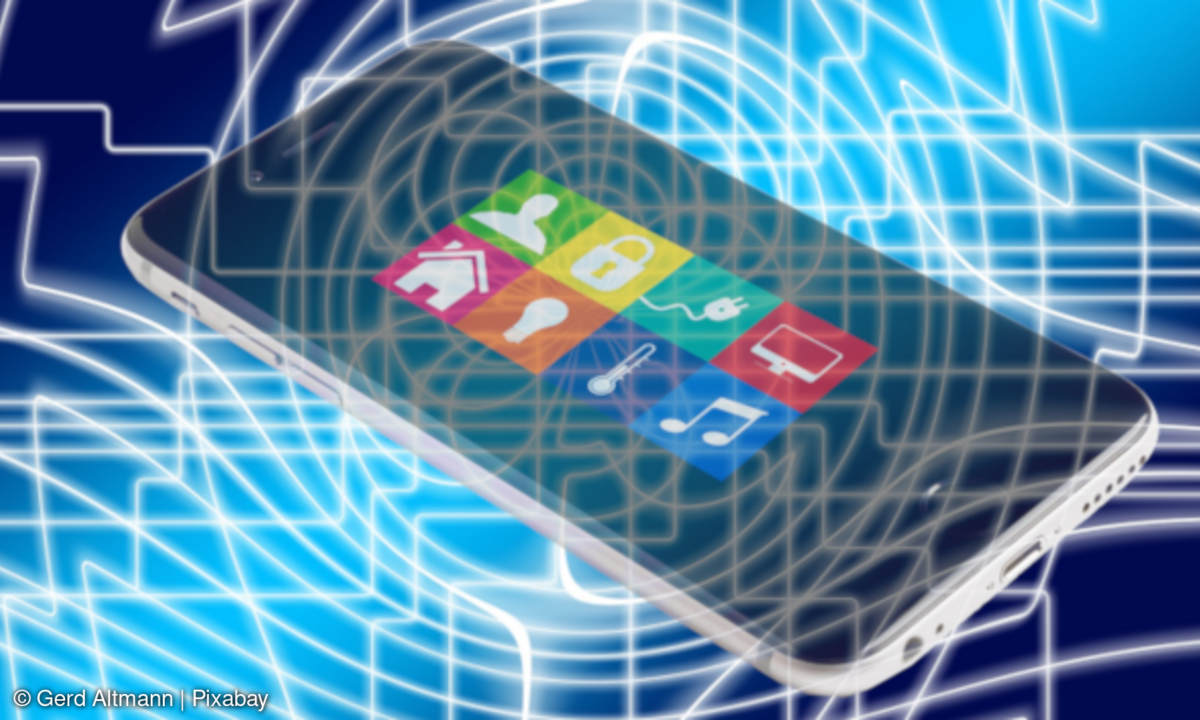 Smartphone für die Steuerung des Smart Homes.