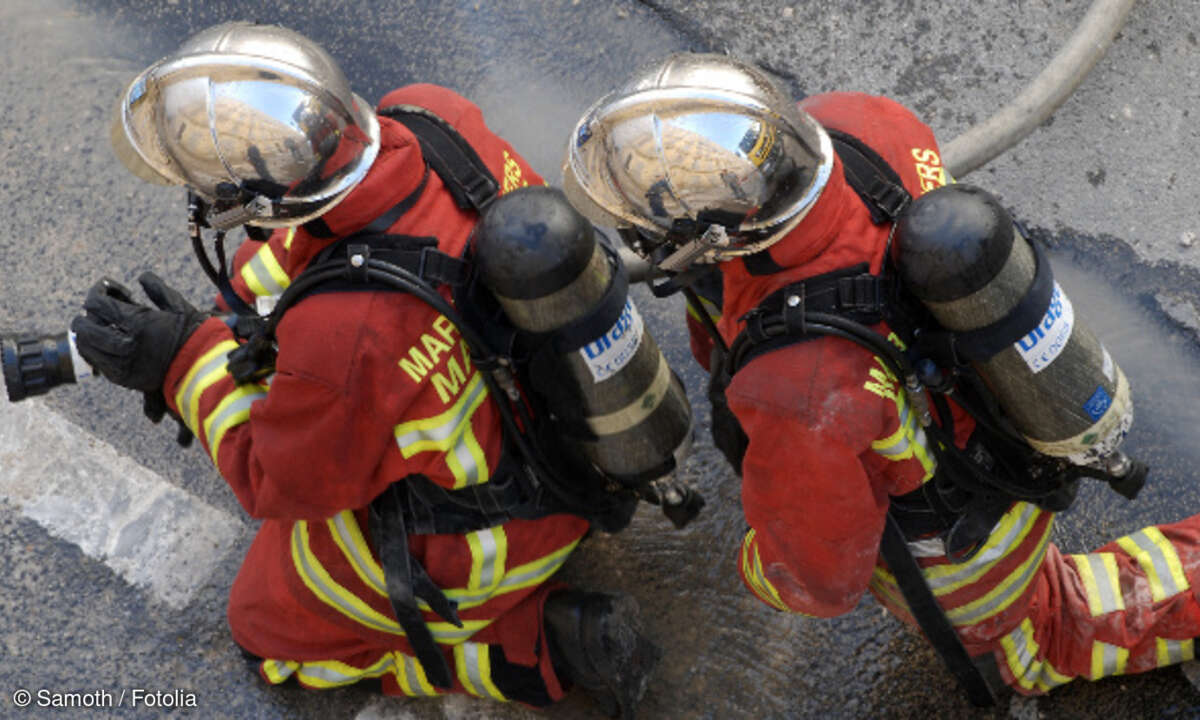 Feuerwehrmänner, Löscheinsatz