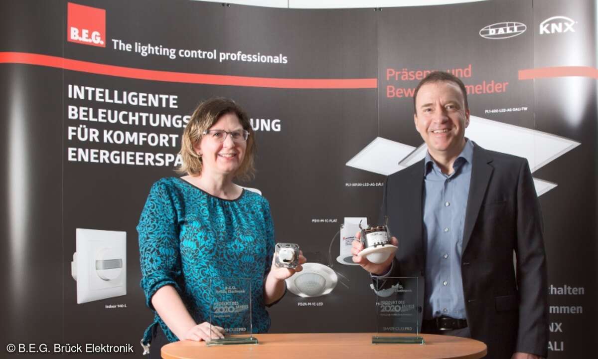 Katrin Rosenthal und Stephan Winkelmann von B.E.G. Brück Elektronik