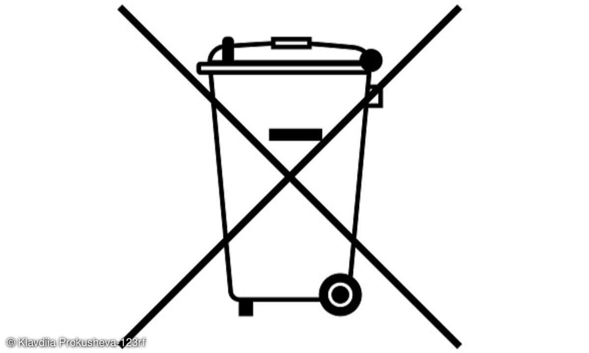 Elektro-Schrott Symbol, kein Hausmüll