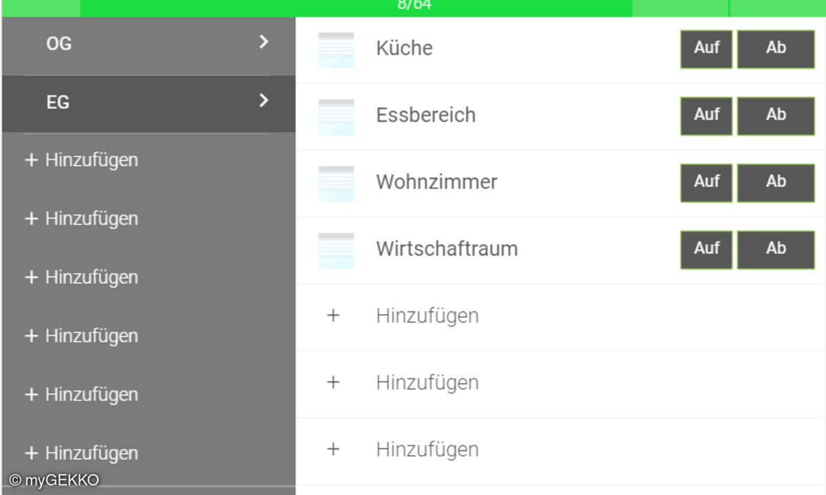 myGEKKO Beschattung Überblick