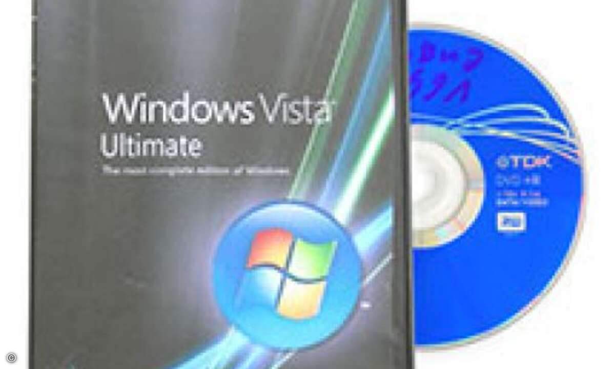 Offenbar ist den Fälschern dieser Vista(64)-Version während des Kopierens entweder die Motivation oder die Druckertinte ausgegangen. Jedenfalls beschriftet Microsoft seine DVDs schon seit Jahren nicht mehr einzeln von Hand.