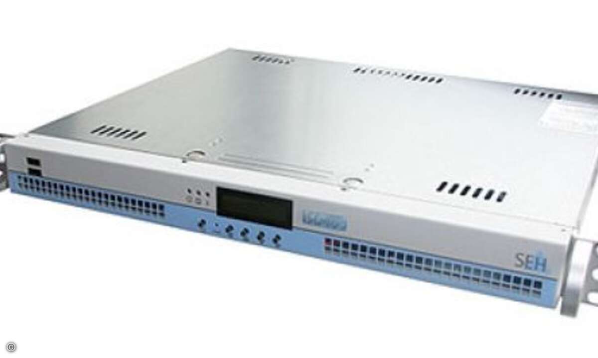 SEHs IDS400-Appliance bringt bis zu 150 Drucker ins Netz und stellt Printing-Dienste bereit, inklusive Verschlüsselung.