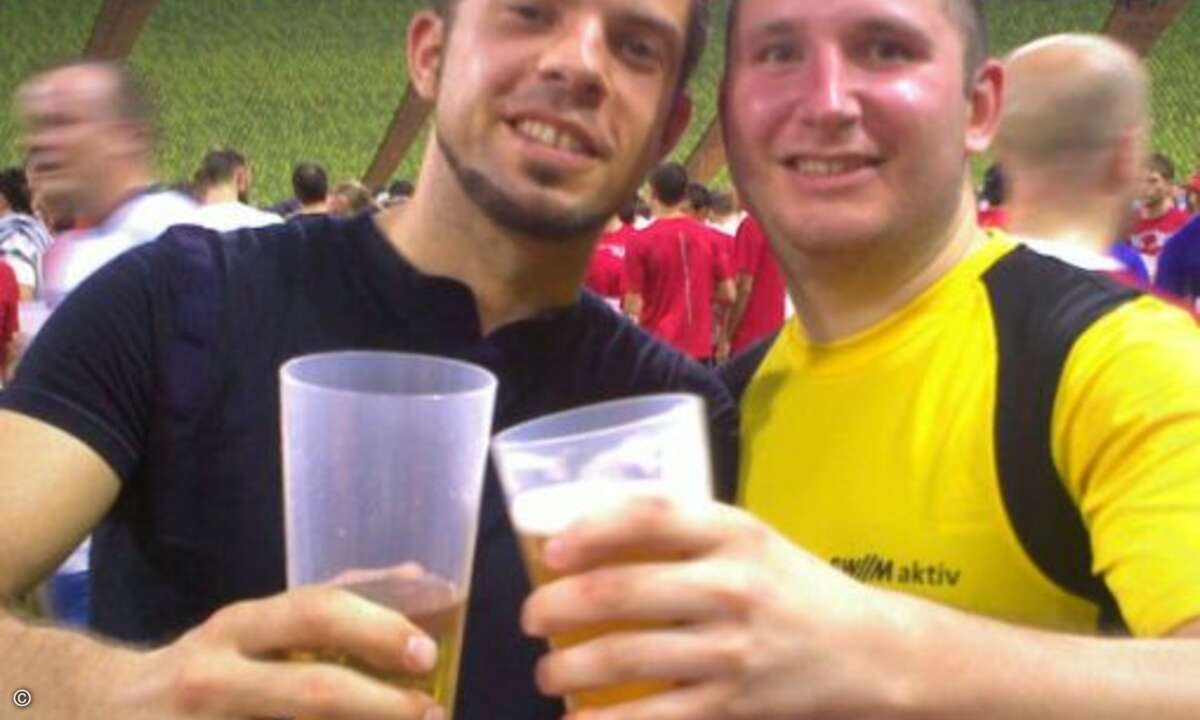 Alkoholfreies von Erdinger, schmeckt bei Tag und bei Nacht und erst recht ausgepumpten Runnern.