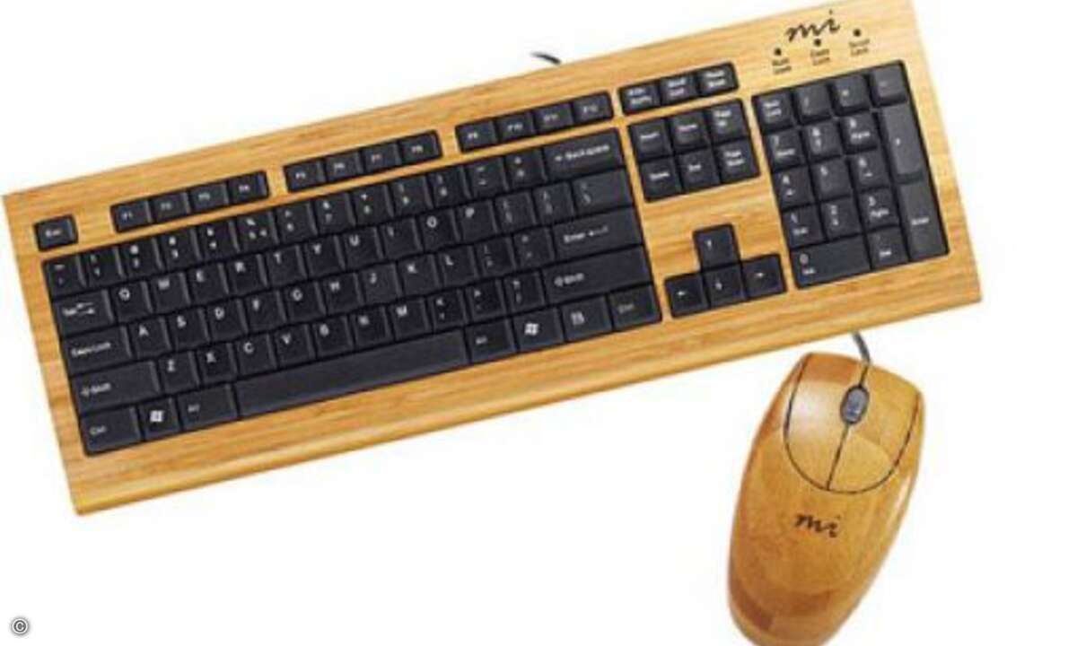 Für Ökologen: das Holzbrett. Kunststoff zählt bekanntlich nicht zu den nachwachsenden Rohstoffen. Also Keyboard und Maus aus Plastik wegwerfen und durch Kruppstahl-Versionen ersetzen? Nein, so schlimm muss nicht kommen. Wer ganzheitlich-ökölogisch or