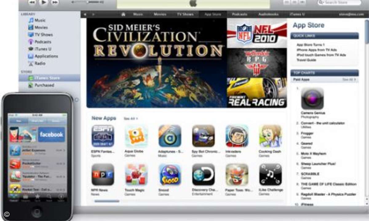 Flop 1: Lässt sich derzeit schlecht beurteilen. Auf jeden Fall steigt die Auswahl an Spielen und sehr günstigen Angeboten im iTunes Store. (Gravis-Geschäftsführer Jörg Mugke)